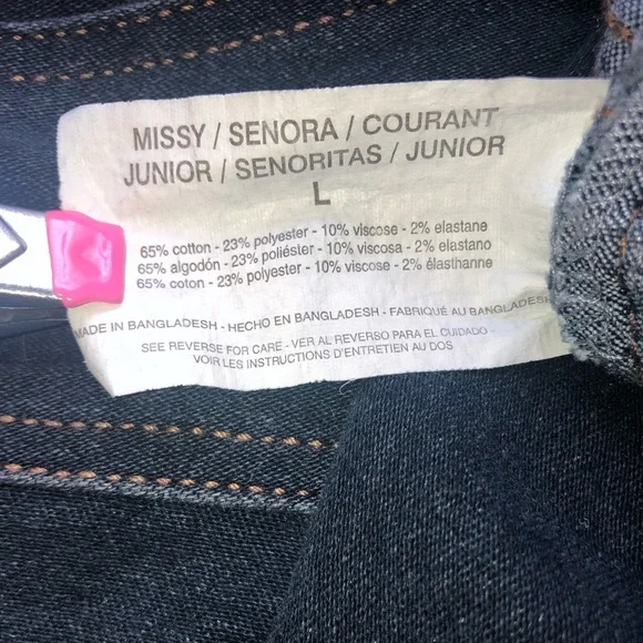 Isaac Mizrahi Denim Jeggings Skinny Juniors Jeans Dark Blue Size Large - Picture 12 of 12